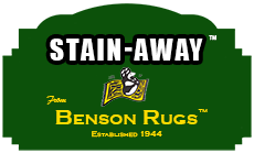 Stain-Away logo From Benson Rugs, Established 1944